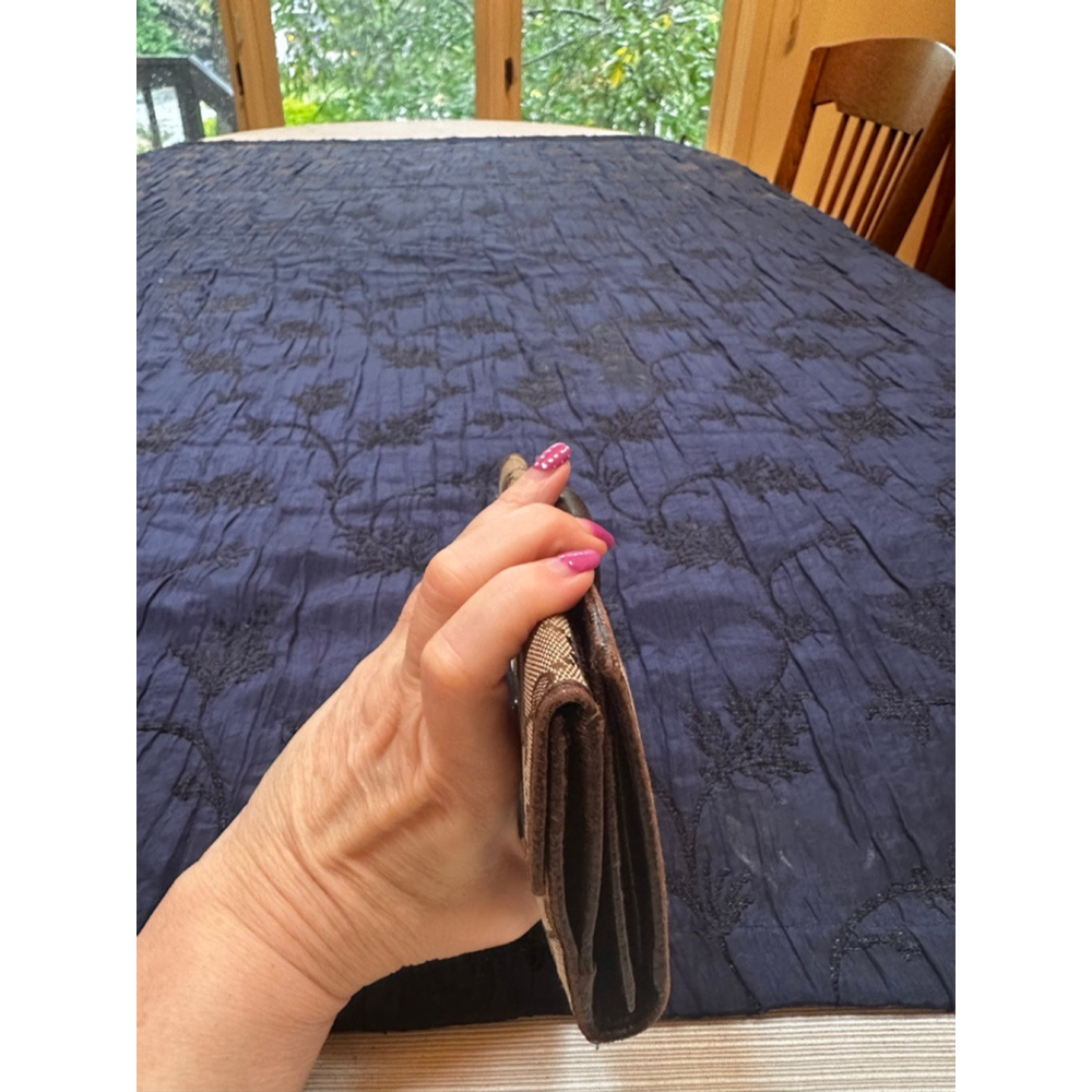 Gucci GG Beige & Brown Monogram Canvas & Leather Long Snap Wallet - Picture 12 of 16